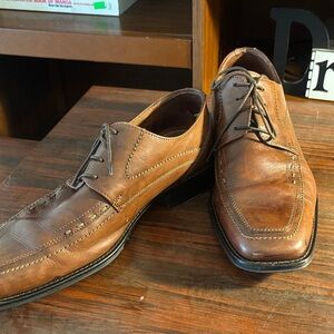 Johnston & Murphy Tan Leather Oxford Dress Shoes